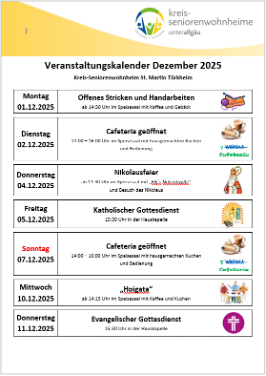 Veranstaltungskalender