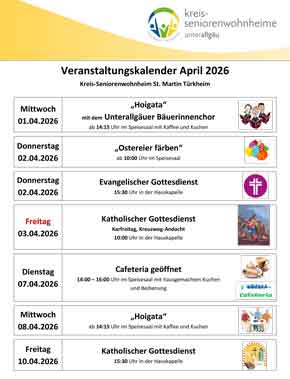 Veranstaltungskalender